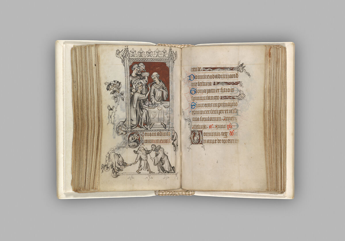 The Hours of Jeanne d'Evreux, Queen of France, Jean Pucelle (French, active Paris, 1319–34), Grisaille, tempera, and ink on vellum, French