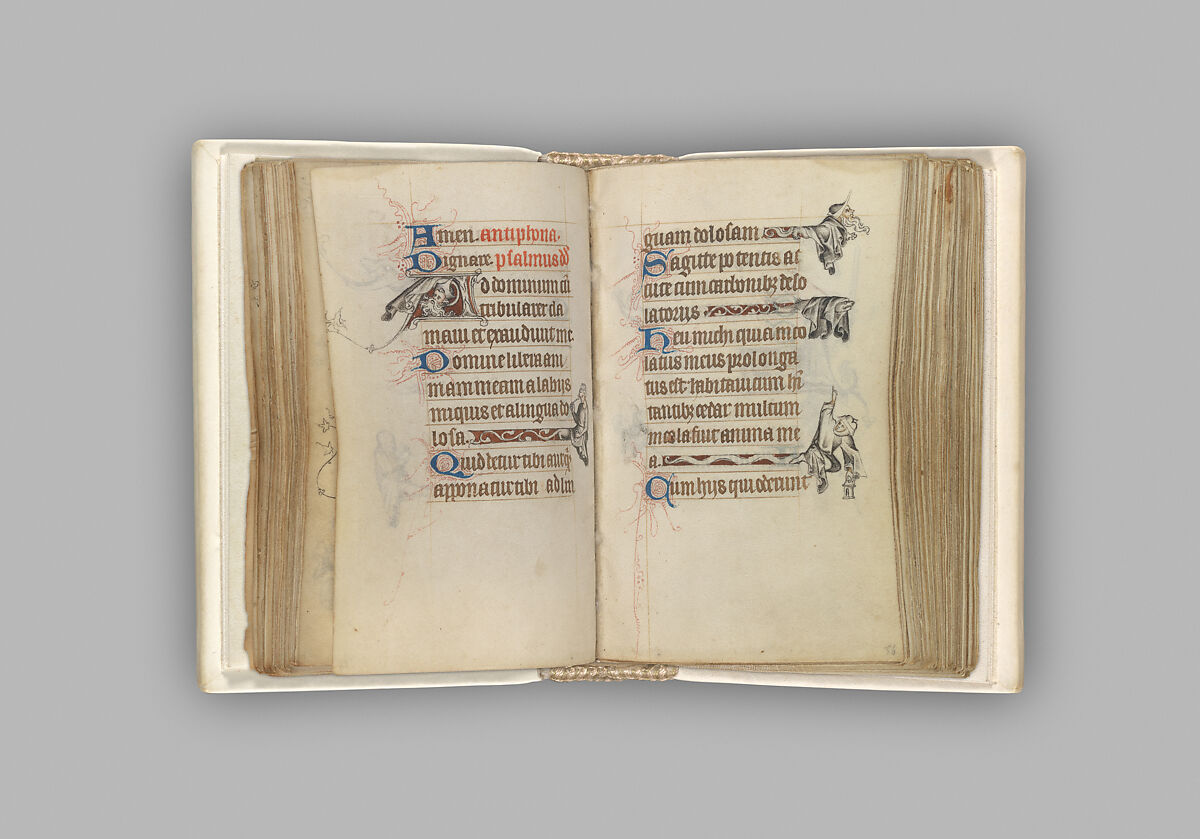 The Hours of Jeanne d'Evreux, Queen of France, Jean Pucelle (French, active Paris, 1319–34), Grisaille, tempera, and ink on vellum, French