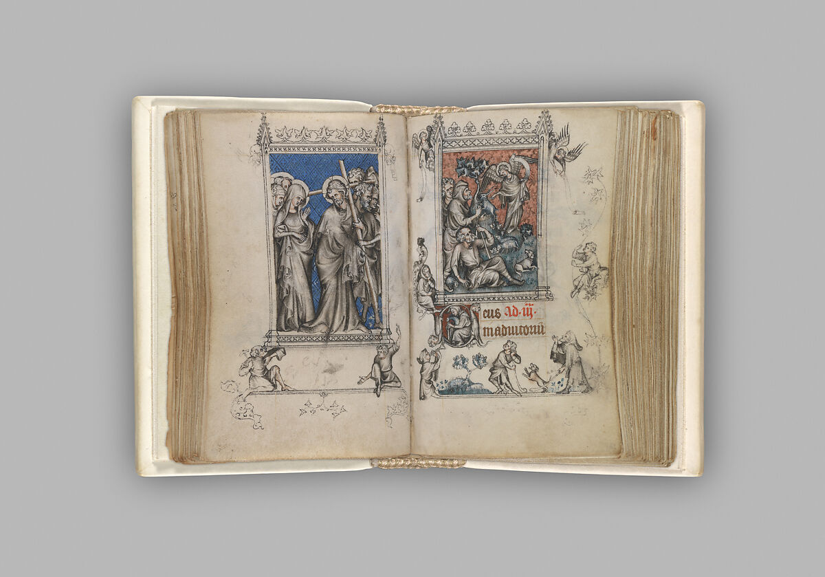 The Hours of Jeanne d'Evreux, Queen of France, Jean Pucelle (French, active Paris, 1319–34), Grisaille, tempera, and ink on vellum, French