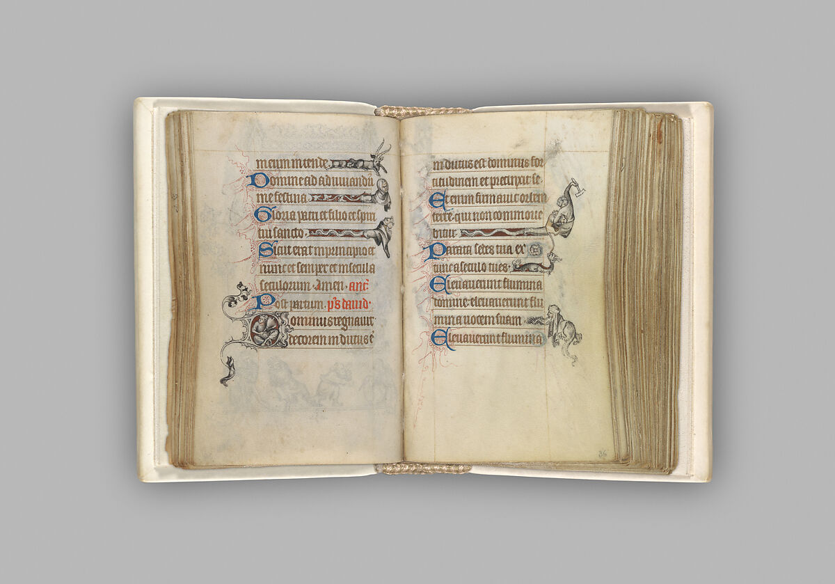 The Hours of Jeanne d'Evreux, Queen of France, Jean Pucelle (French, active Paris, 1319–34), Grisaille, tempera, and ink on vellum, French