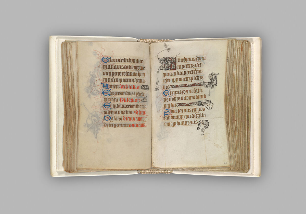 The Hours of Jeanne d'Evreux, Queen of France, Jean Pucelle (French, active Paris, 1319–34), Grisaille, tempera, and ink on vellum, French