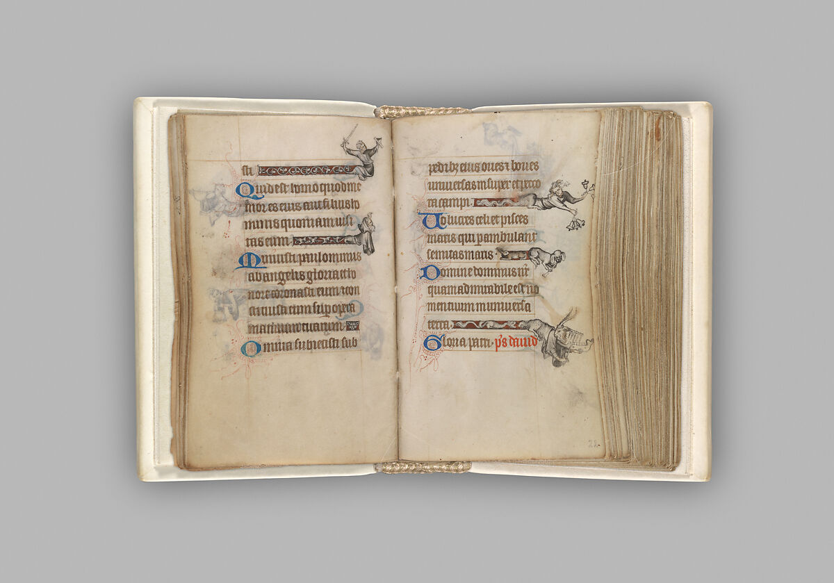 The Hours of Jeanne d'Evreux, Queen of France, Jean Pucelle (French, active Paris, 1319–34), Grisaille, tempera, and ink on vellum, French