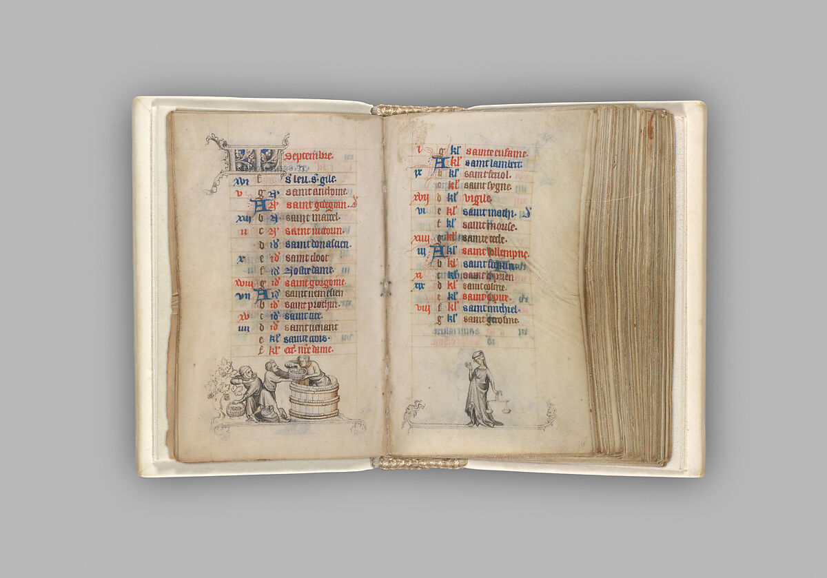 The Hours of Jeanne d'Evreux, Queen of France, Jean Pucelle (French, active Paris, 1319–34), Grisaille, tempera, and ink on vellum, French