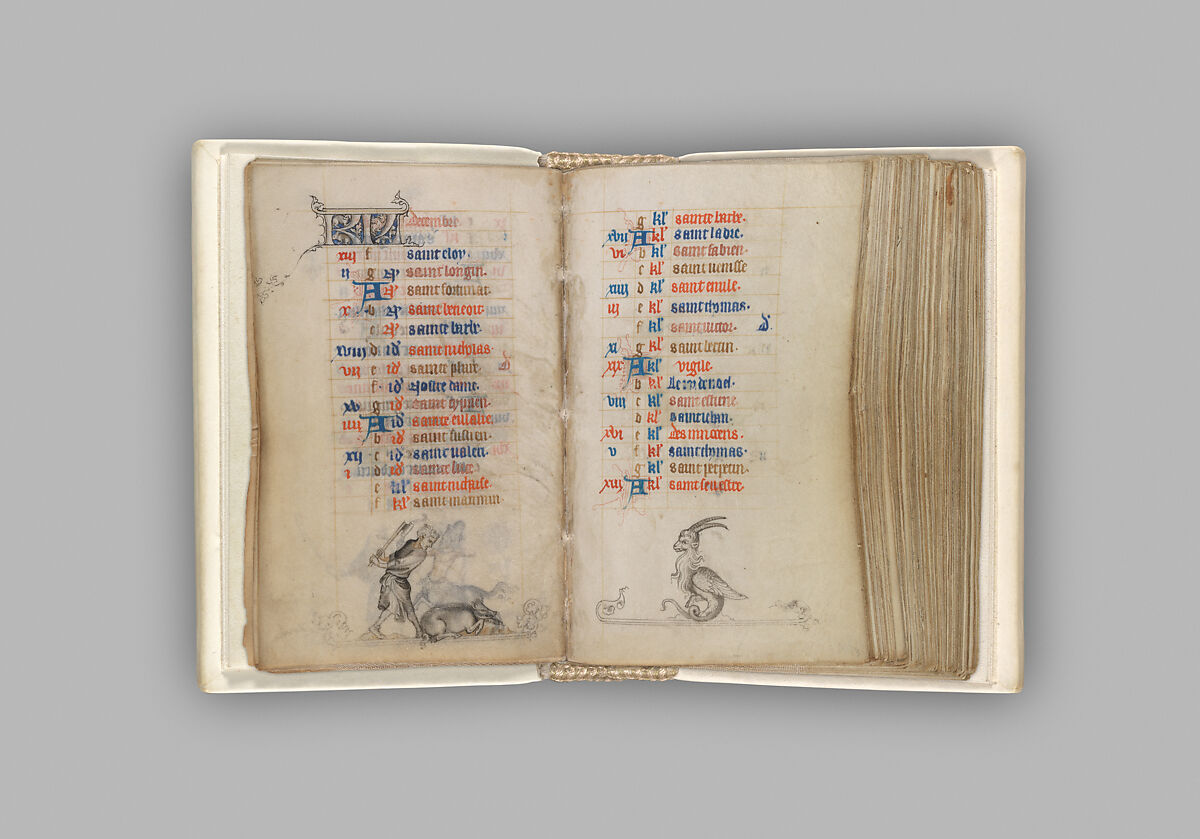 The Hours of Jeanne d'Evreux, Queen of France, Jean Pucelle (French, active Paris, 1319–34), Grisaille, tempera, and ink on vellum, French