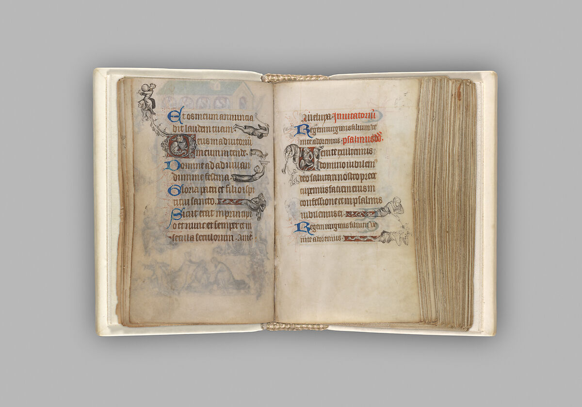 The Hours of Jeanne d'Evreux, Queen of France, Jean Pucelle (French, active Paris, 1319–34), Grisaille, tempera, and ink on vellum, French