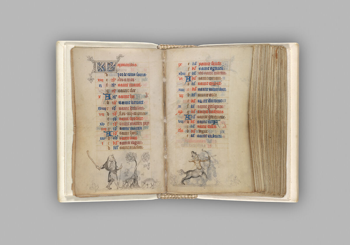 The Hours of Jeanne d'Evreux, Queen of France, Jean Pucelle (French, active Paris, 1319–34), Grisaille, tempera, and ink on vellum, French