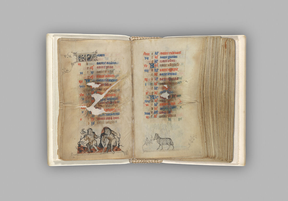 The Hours of Jeanne d'Evreux, Queen of France, Jean Pucelle (French, active Paris, 1319–34), Grisaille, tempera, and ink on vellum, French