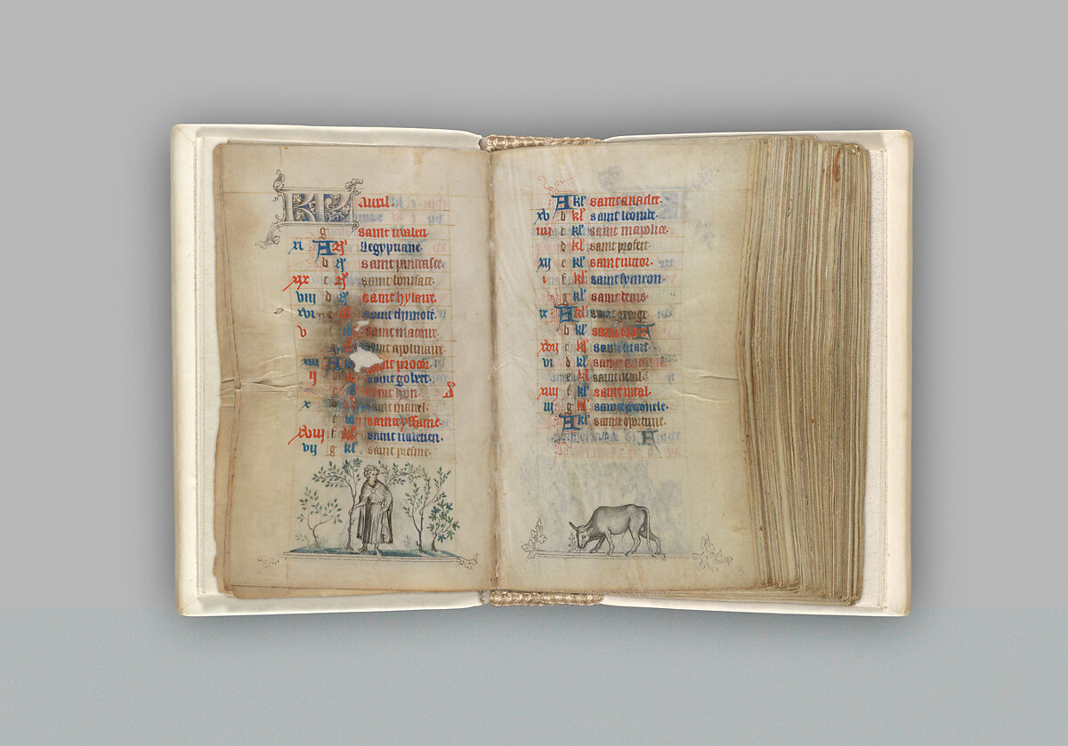 The Hours of Jeanne d'Evreux, Queen of France, Jean Pucelle (French, active Paris, 1319–34), Grisaille, tempera, and ink on vellum, French