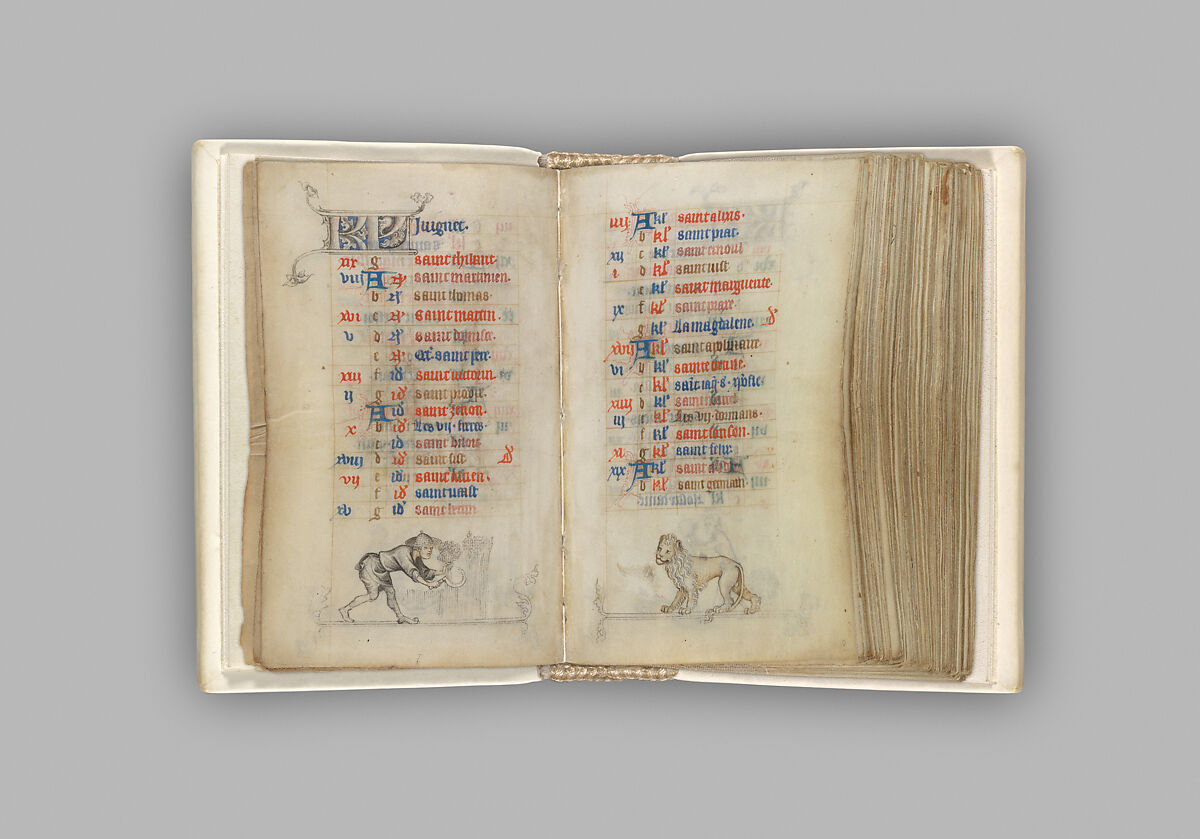 The Hours of Jeanne d'Evreux, Queen of France, Jean Pucelle (French, active Paris, 1319–34), Grisaille, tempera, and ink on vellum, French