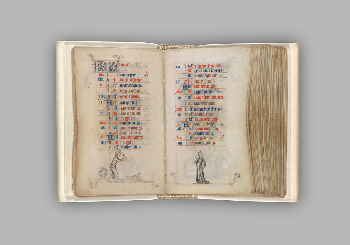 The Hours of Jeanne d'Evreux, Queen of France, Jean Pucelle (French, active Paris, 1319–34), Grisaille, tempera, and ink on vellum, French