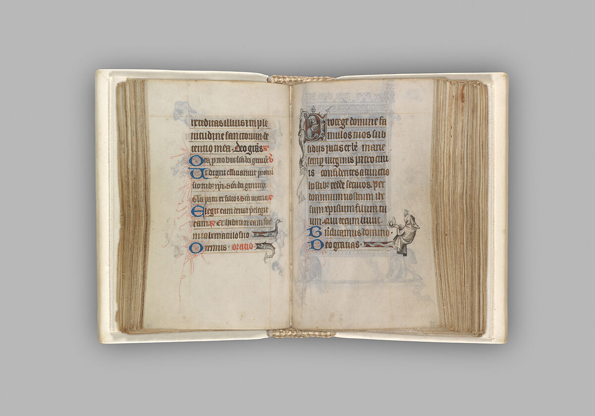 The Hours of Jeanne d'Evreux, Queen of France, Jean Pucelle (French, active Paris, 1319–34), Grisaille, tempera, and ink on vellum, French