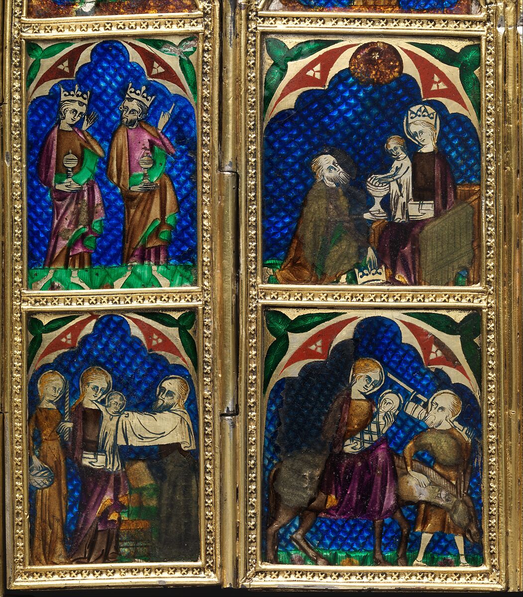 Reliquary Shrine, Attributed to Jean de Touyl (French, died 1349/50), Gilded silver, translucent enamel, paint, French