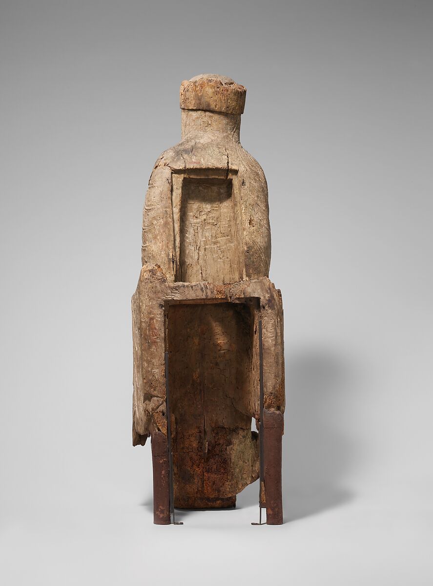 Enthroned Virgin and Child, Birch with paint and glass, French