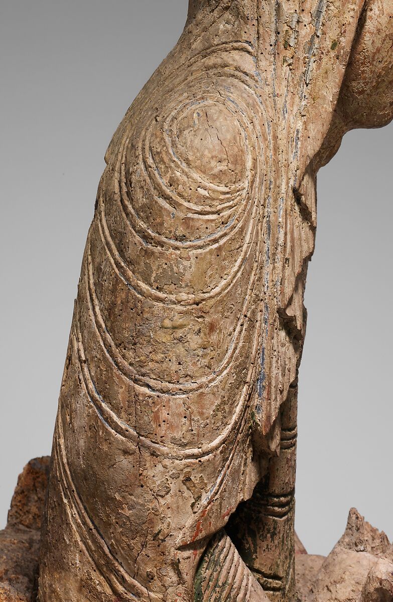 Enthroned Virgin and Child, Birch with paint and glass, French