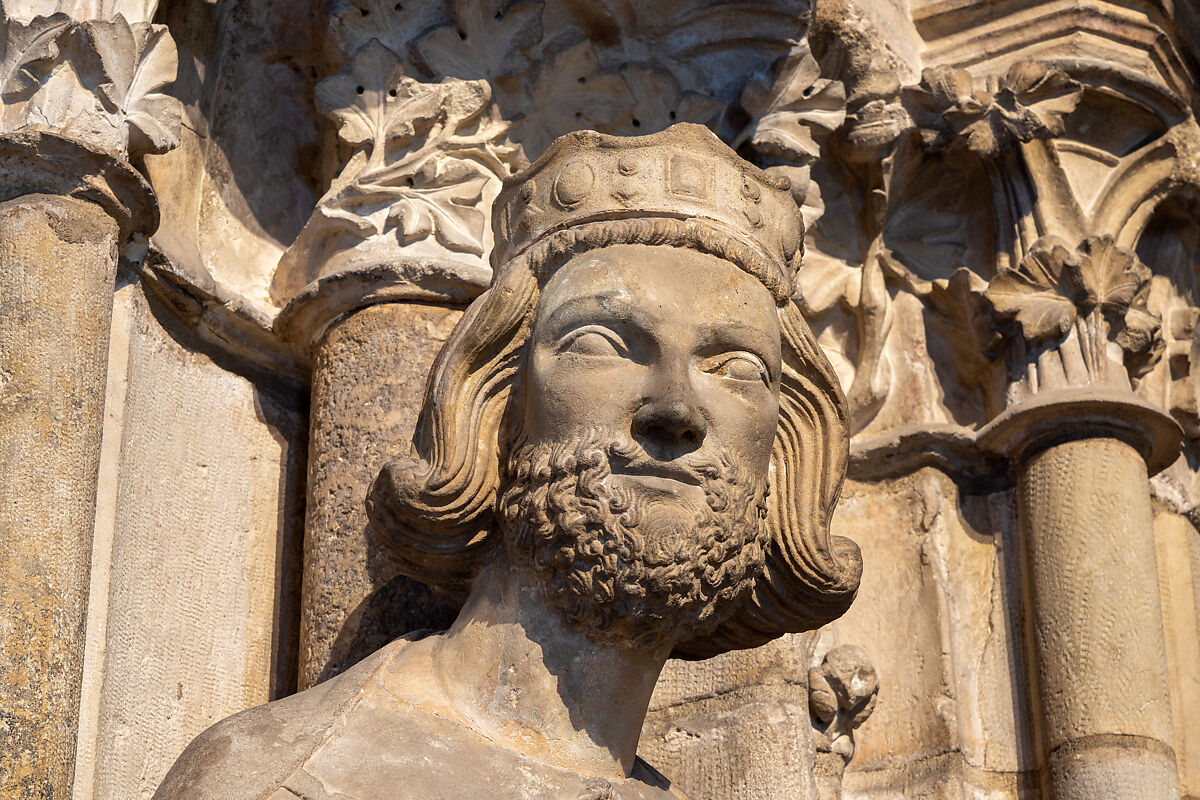 Doorway from Moutiers-Saint-Jean, White oolitic limestone with traces of paint, French