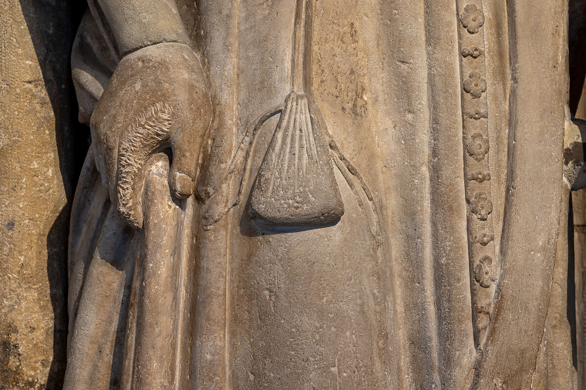 Doorway from Moutiers-Saint-Jean, White oolitic limestone with traces of paint, French