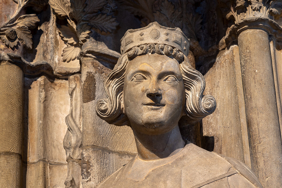 Doorway from Moutiers-Saint-Jean, White oolitic limestone with traces of paint, French