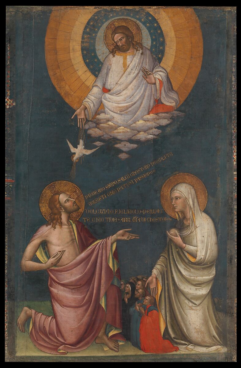 The Intercession of Christ and the Virgin, Attributed to Lorenzo Monaco (Piero di Giovanni) (Italian, Florence (?) ca. 1370–1425 Florence (?)), Tempera on canvas, Italian 