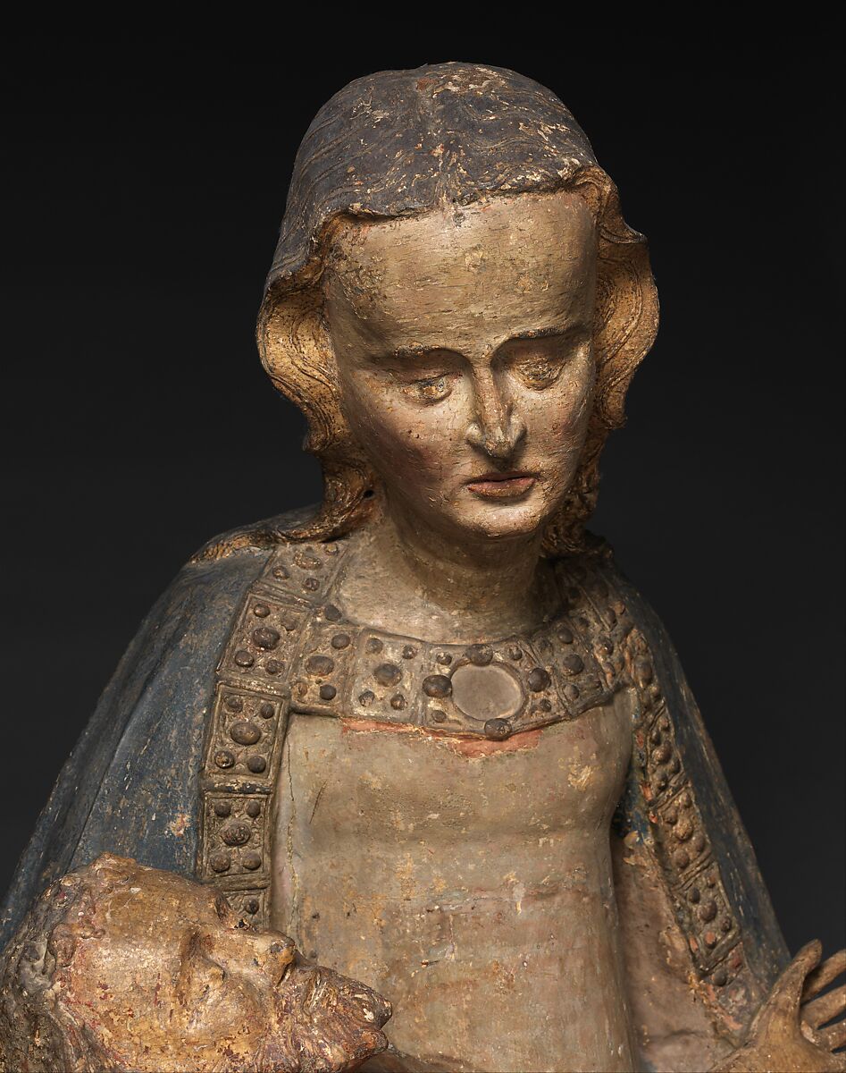 Pietà (Vesperbild), Poplar, plaster, paint, gilt, German