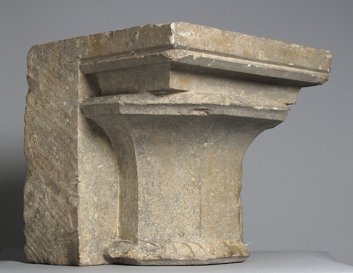 Column Base with Shaft Fragment, Stone, French