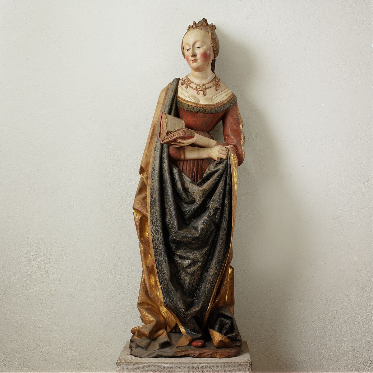 Saint Barbara, Limewood with paint, German 
