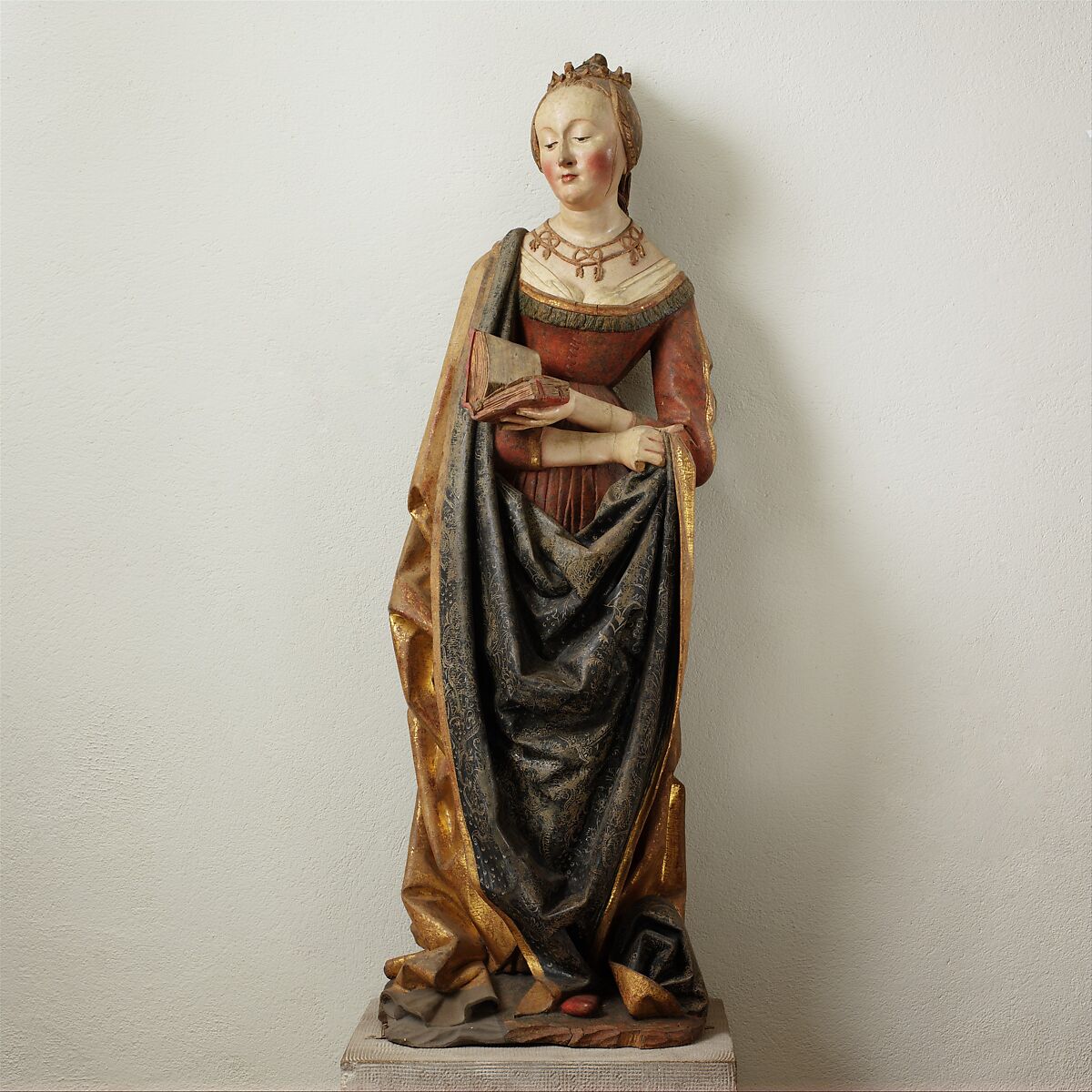 Saint Barbara, Limewood with paint, German