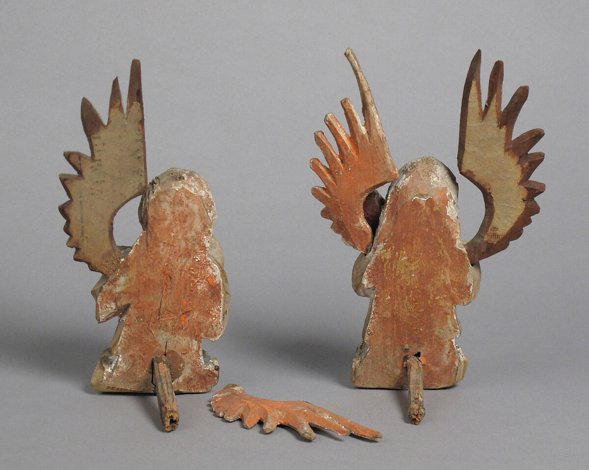 Angel Playing Instrument, Wood, paint, French