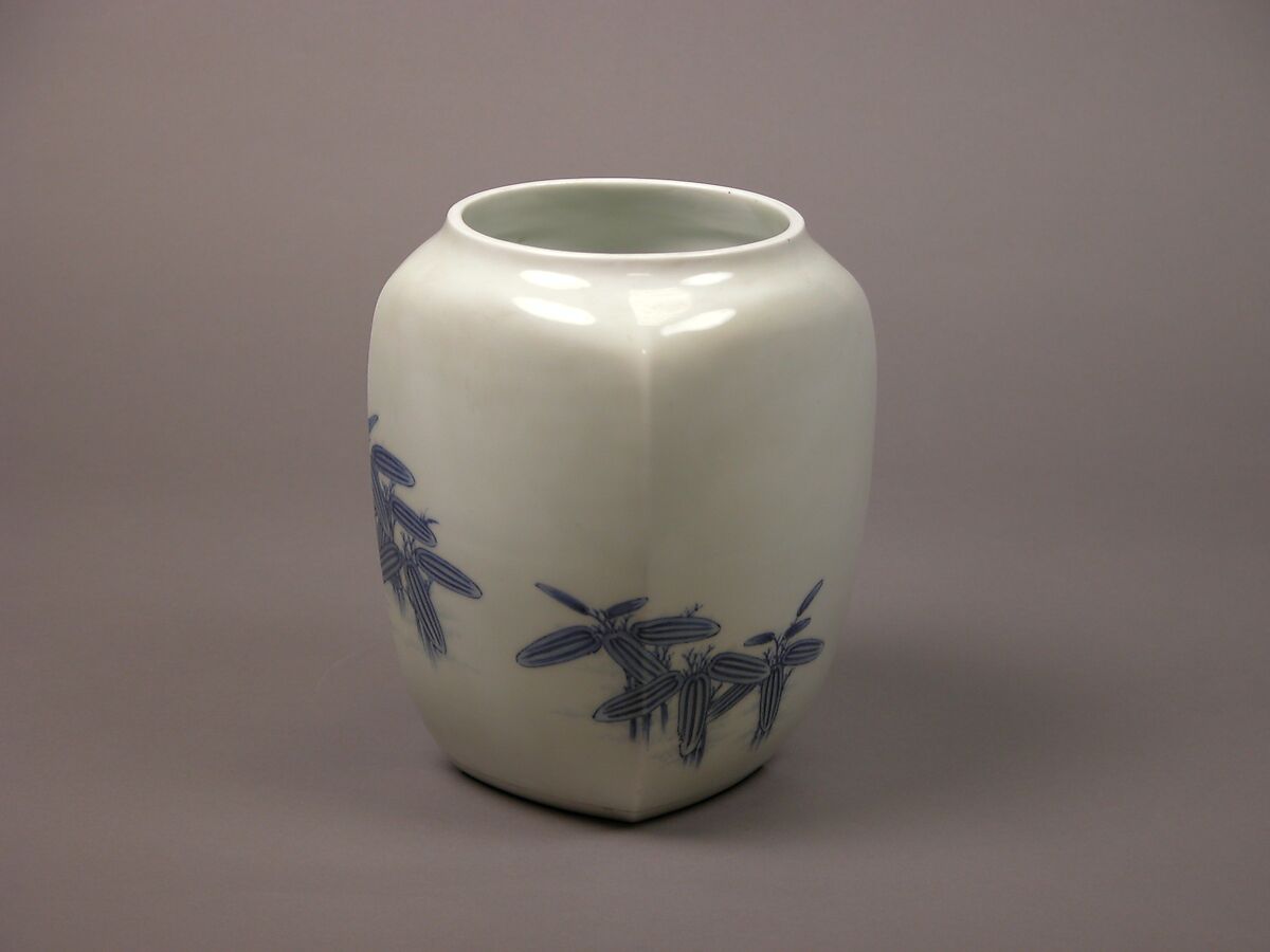 Jar, Porcelain decorated with blue under the glaze (Hirado ware), Japan