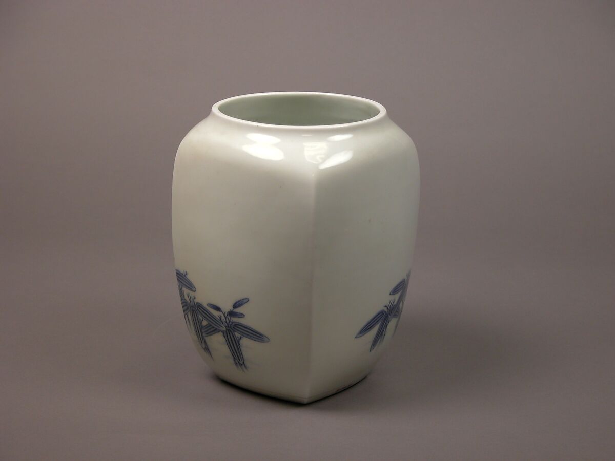 Jar, Porcelain decorated with blue under the glaze (Hirado ware), Japan