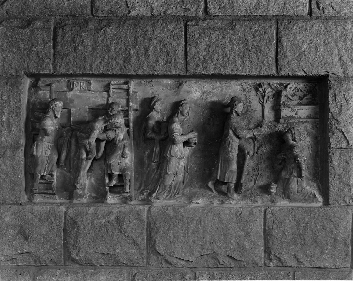 The Descent from the Cross and The Noli Me Tangere (from Scenes from the Passion of Christ), Stone, French