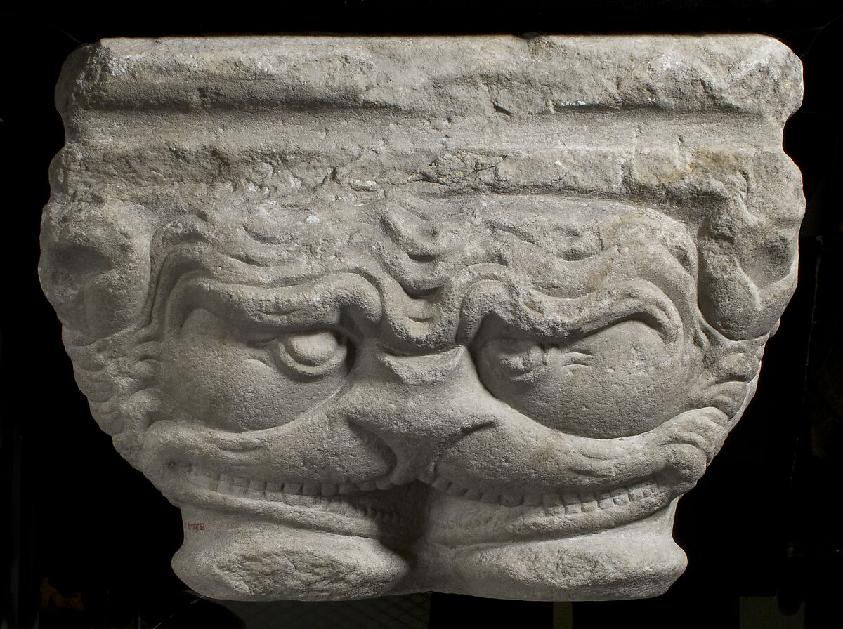 Double Capital, white marble, French
