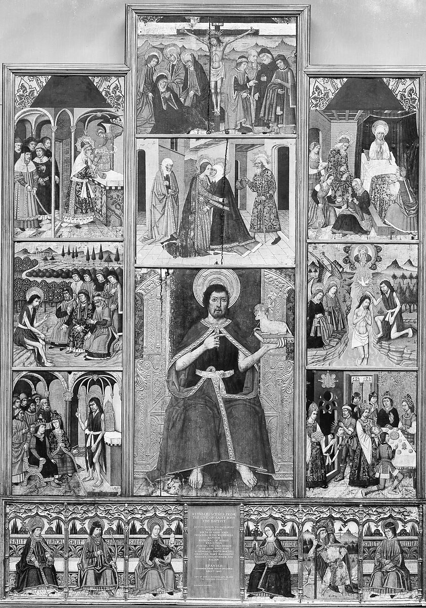 Panel from Saint John Retable, Domingo Ram (Spanish, Aragon, active 1464–1507), Tempera on wood, gold ground, Spanish