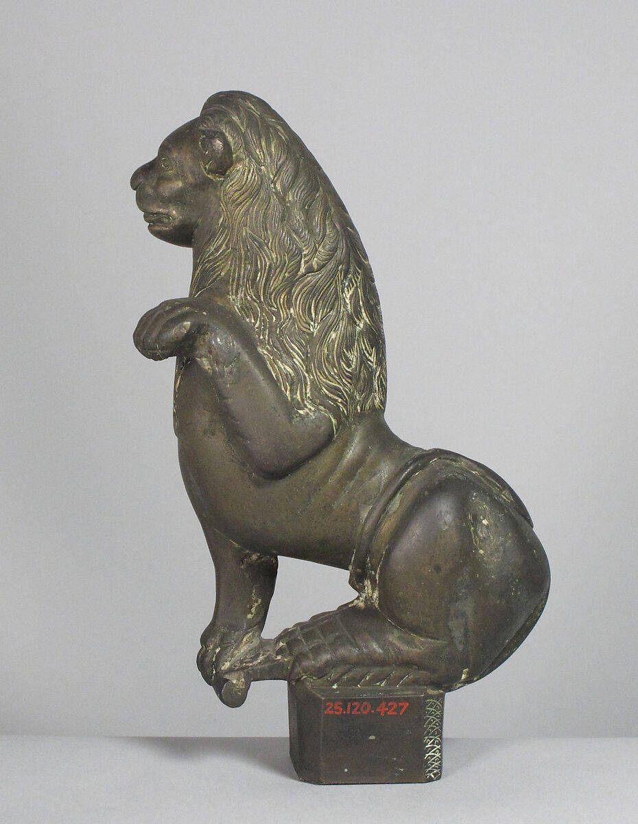 Lion Sejant Rampant, Copper alloy, South Netherlandish (?)