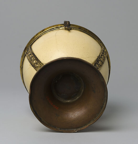 Covered Cup, Ostrich egg, gilded copper, European