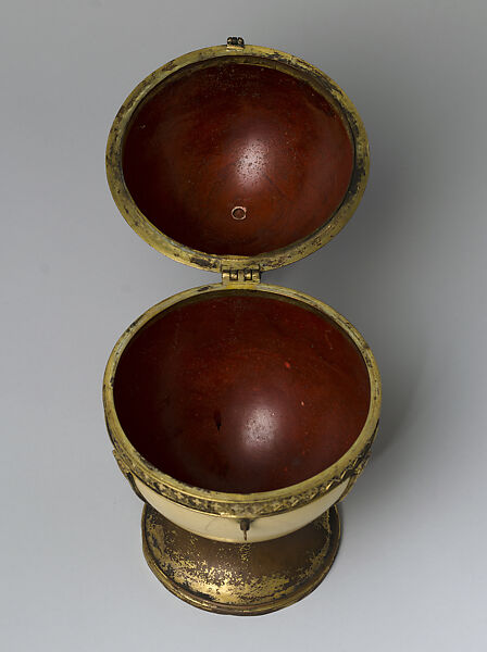 Covered Cup, Ostrich egg, gilded copper, European