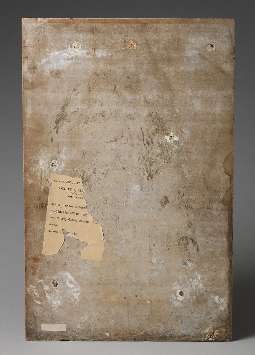 The Entombment, Alabaster with paint and gilding, British