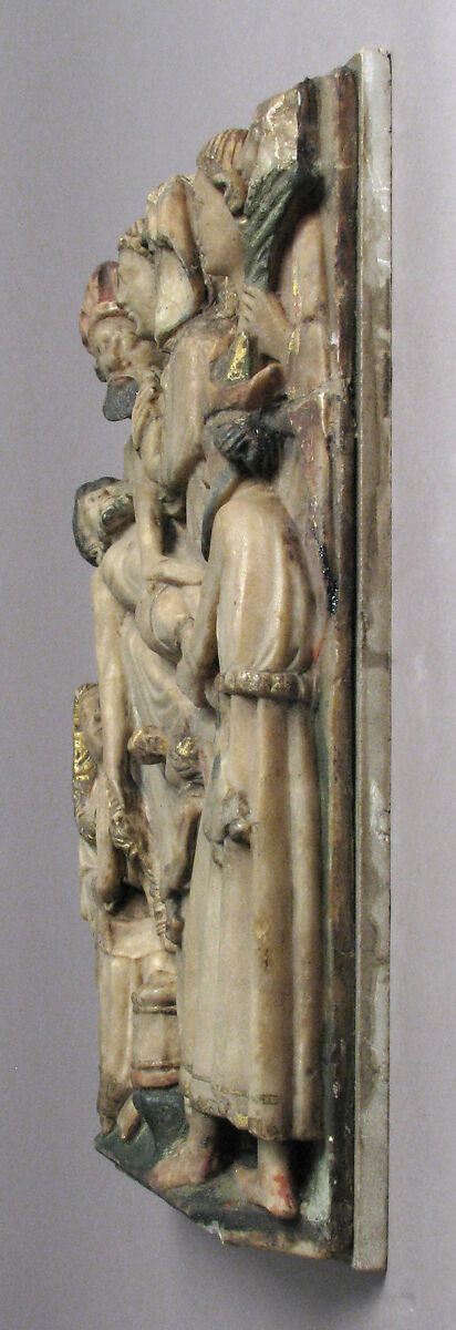 The Entombment, Alabaster with paint and gilding, British