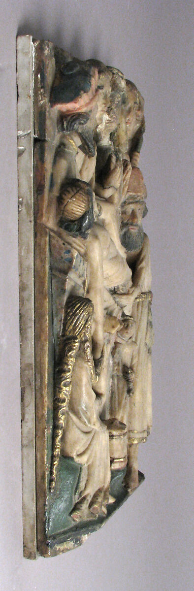 The Entombment, Alabaster with paint and gilding, British