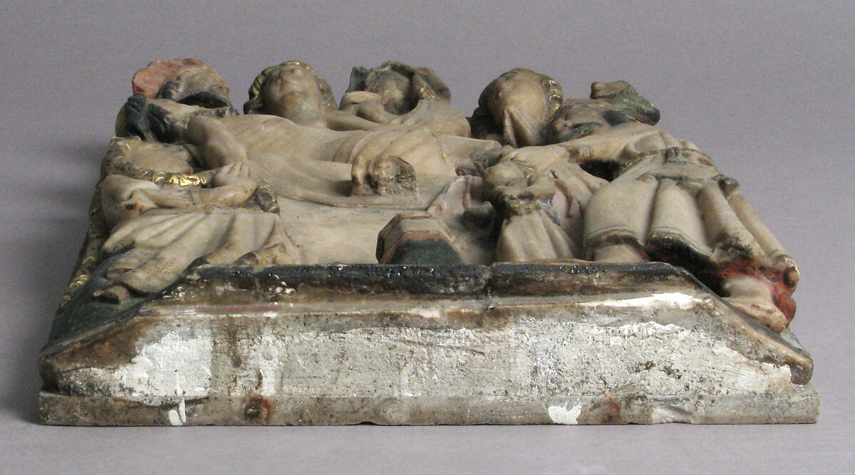 The Entombment, Alabaster with paint and gilding, British
