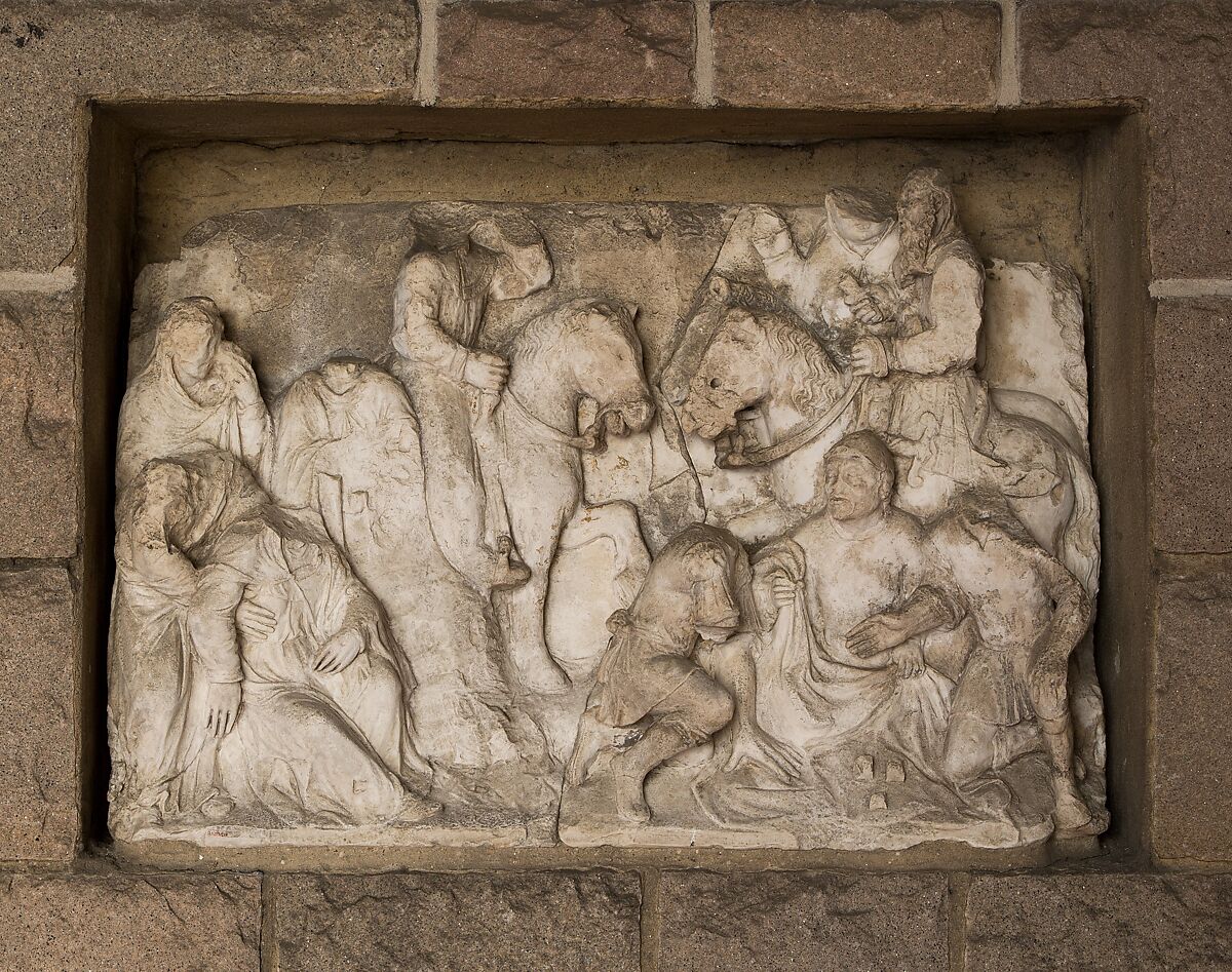 The Virgin Fainting and The Partition of the Garments (from Scenes from the Passion of Christ), Stone, French 