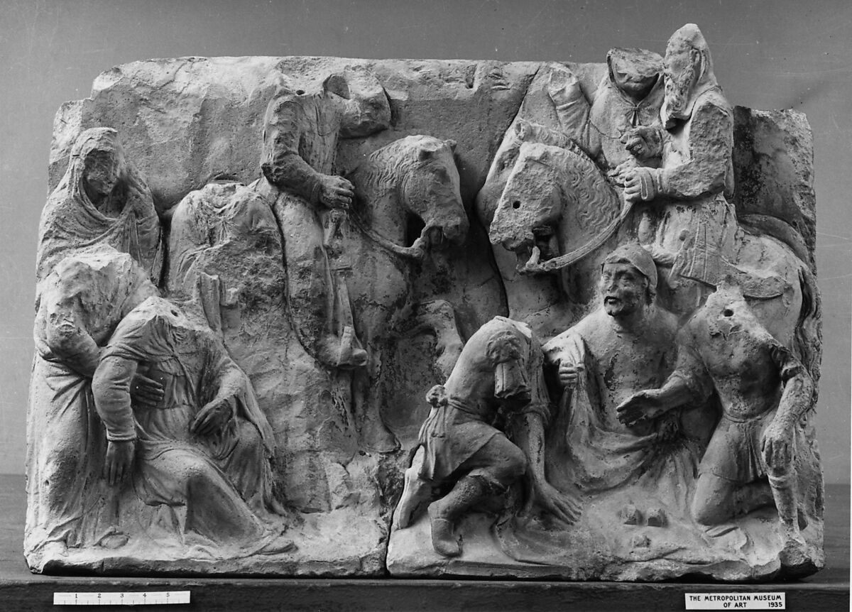 The Virgin Fainting and The Partition of the Garments (from Scenes from the Passion of Christ), Stone, French