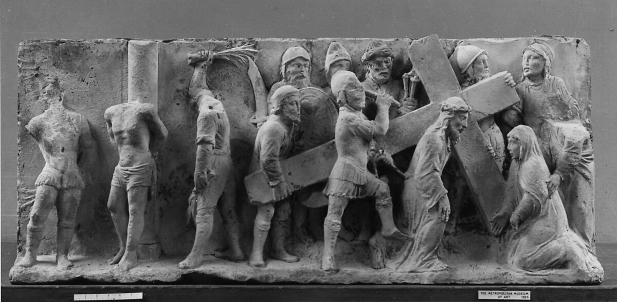 The Flagellation and Christ Meeting His Mother on the Road to Golgotha (from Scenes from the Passion of Christ), Stone, French