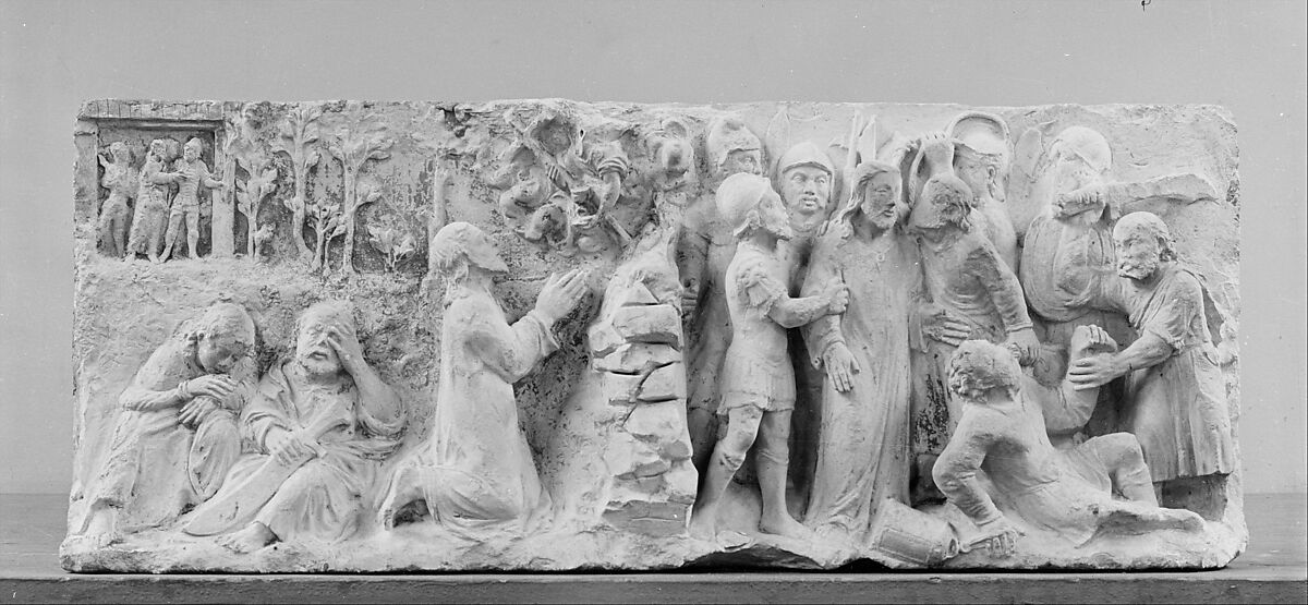 The Agony in the Garden and The Betrayal (from Scenes from the Passion of Christ), Stone, French