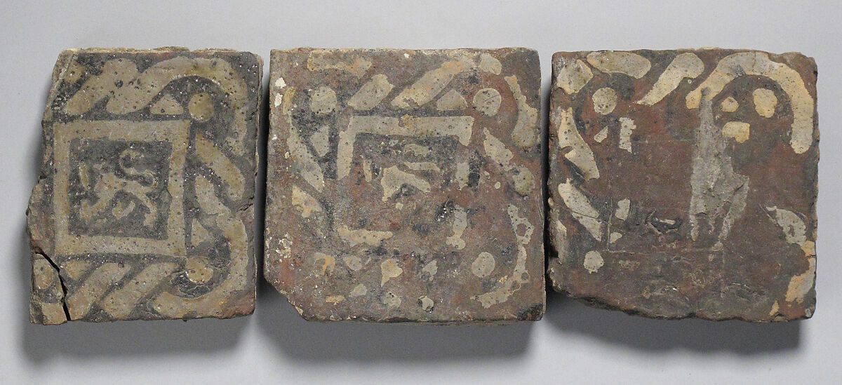 Tile, Glazed earthenware, French