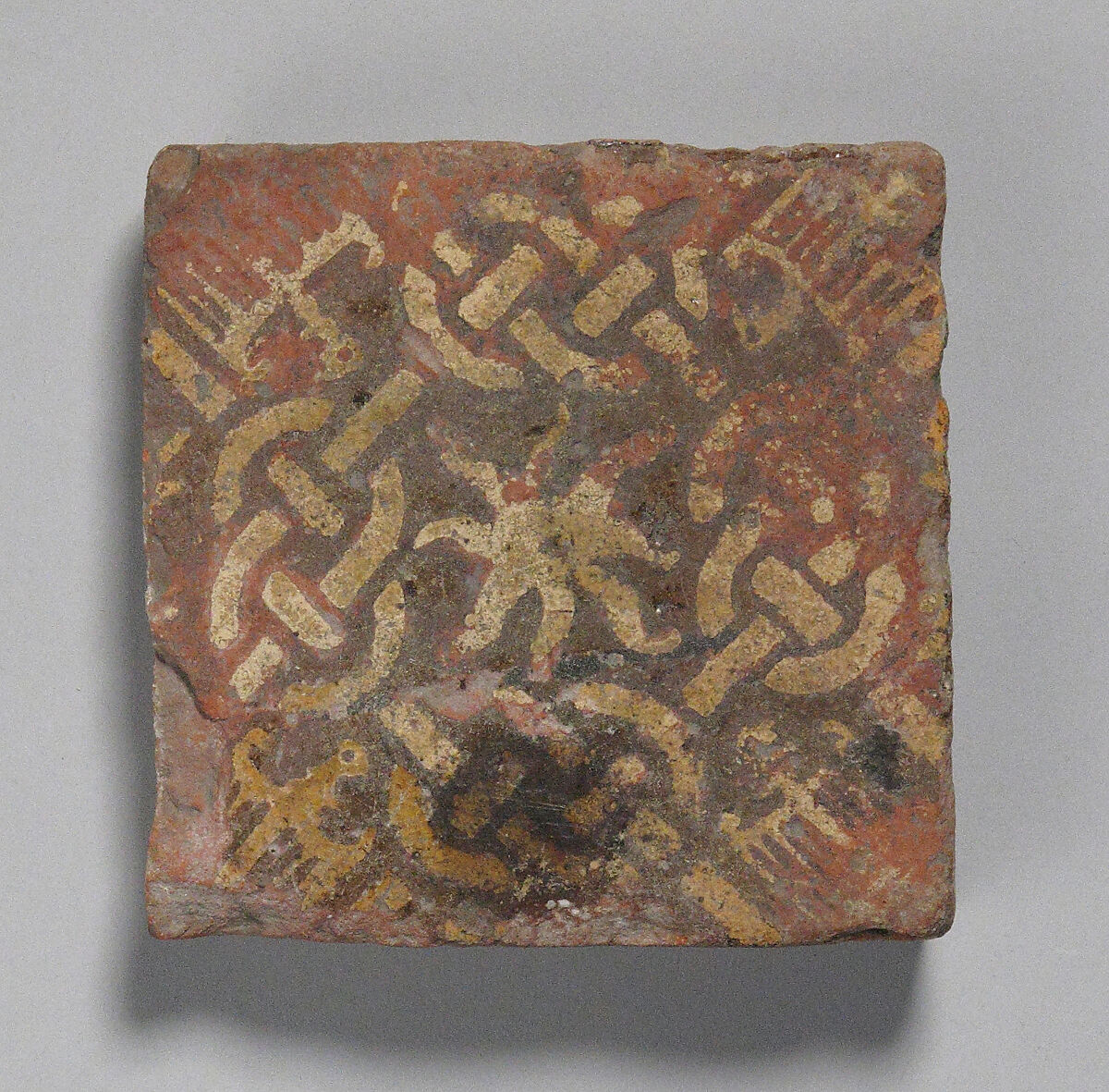 Tile, Glazed earthenware, French