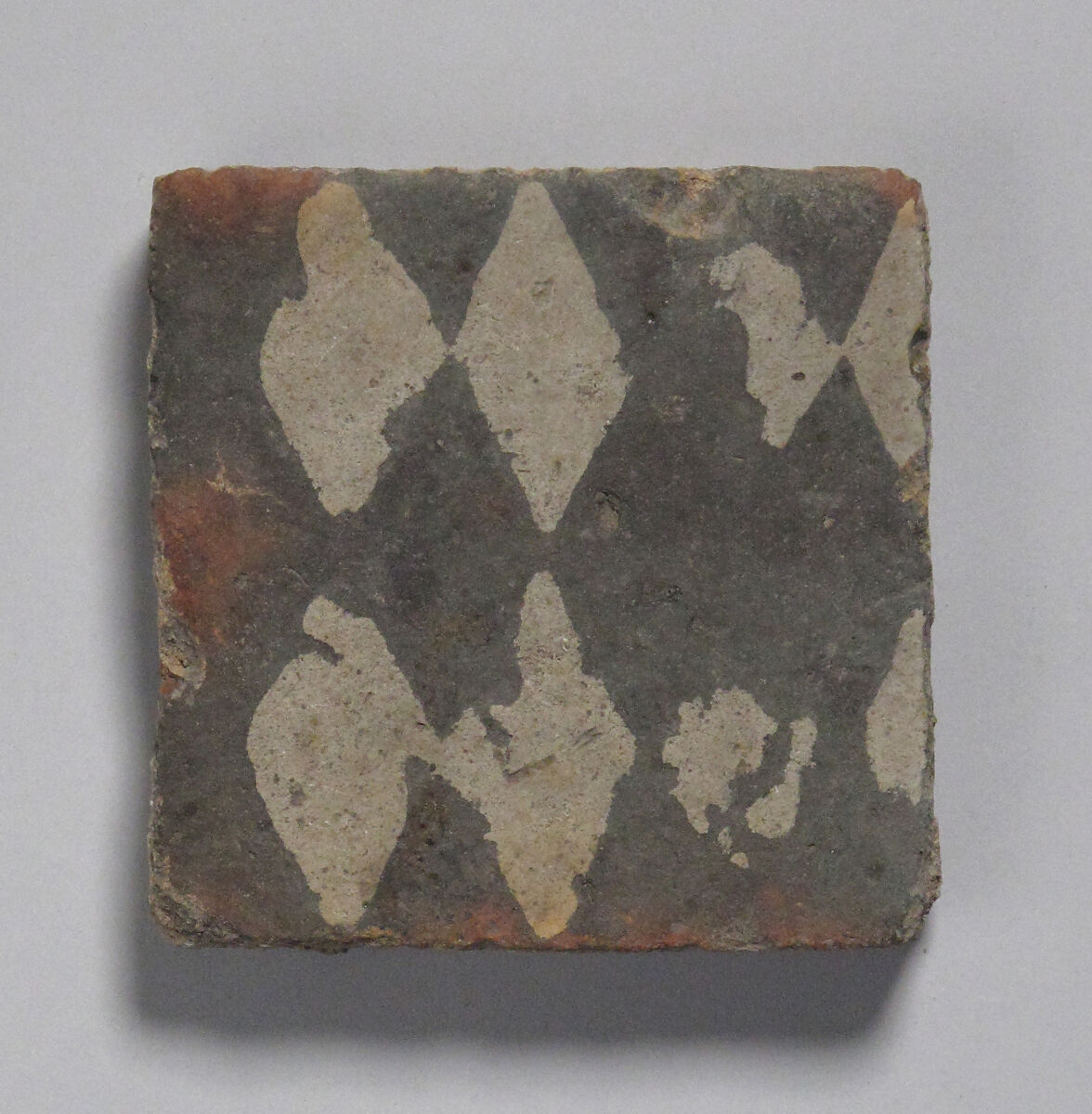 Tile, Glazed earthenware, French