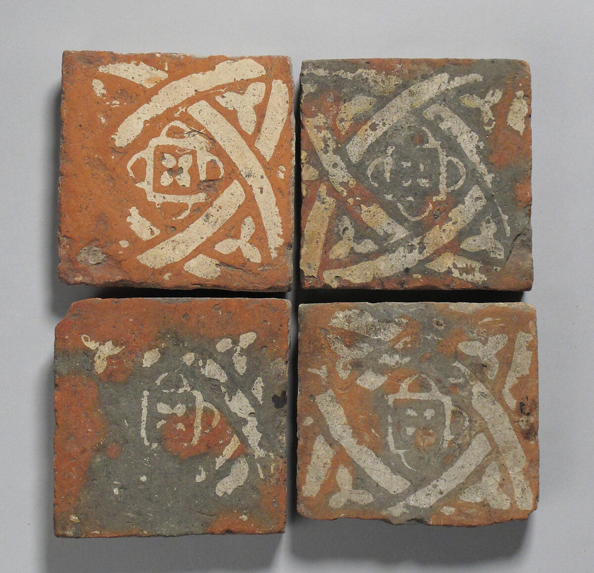 Tile, Glazed earthenware, French