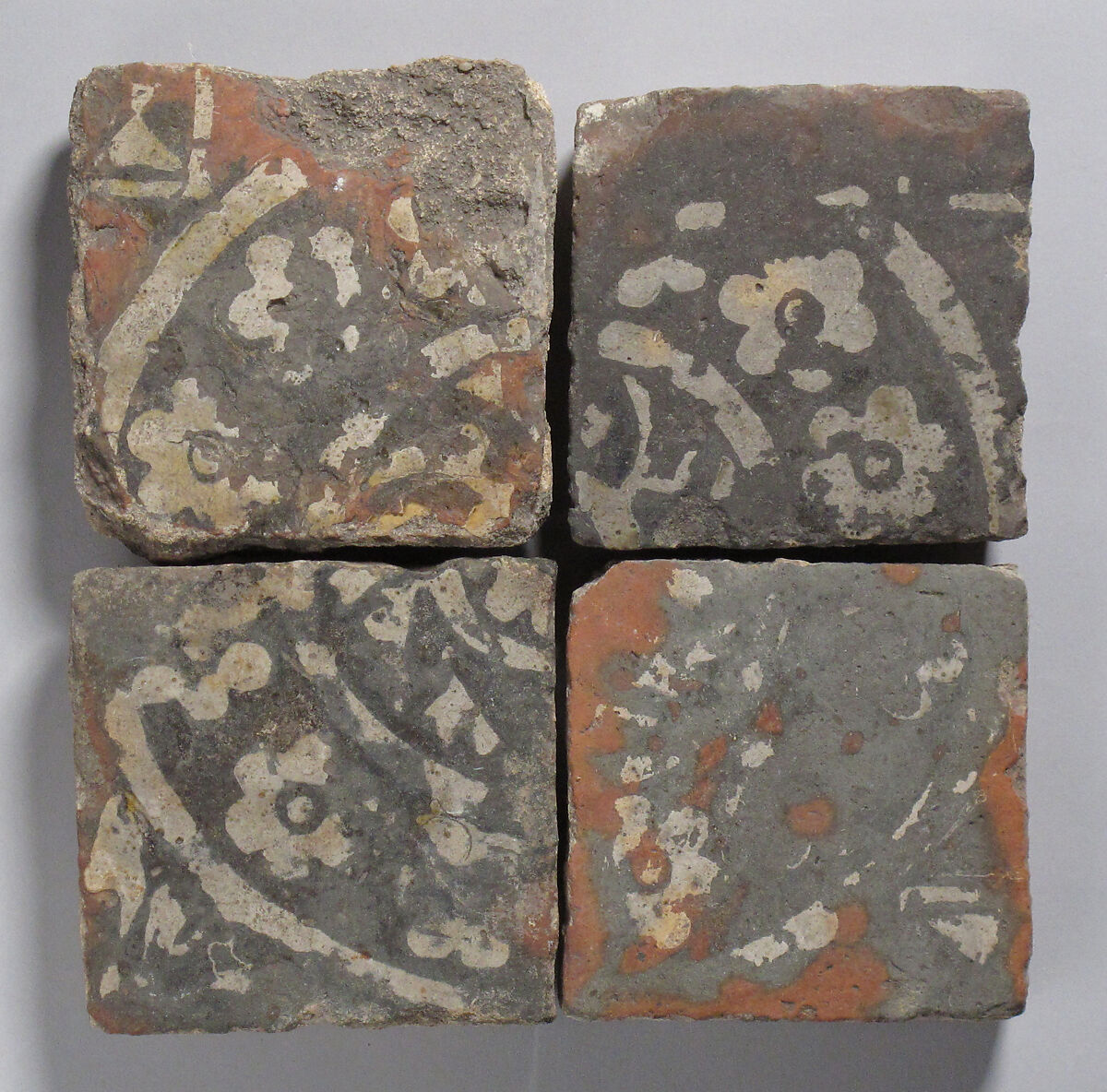 Tile, Glazed earthenware, French