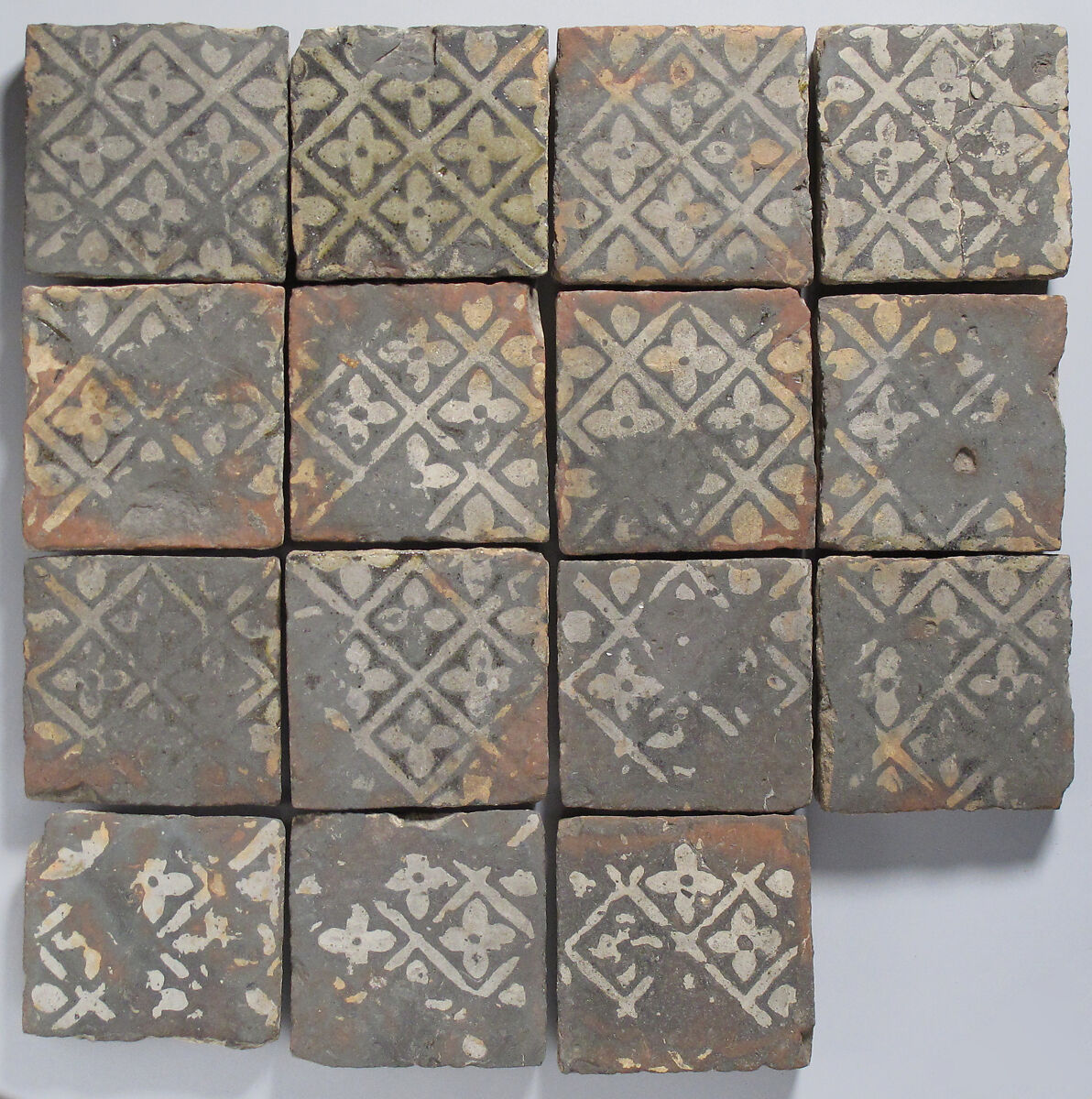 Tile, Glazed earthenware, French