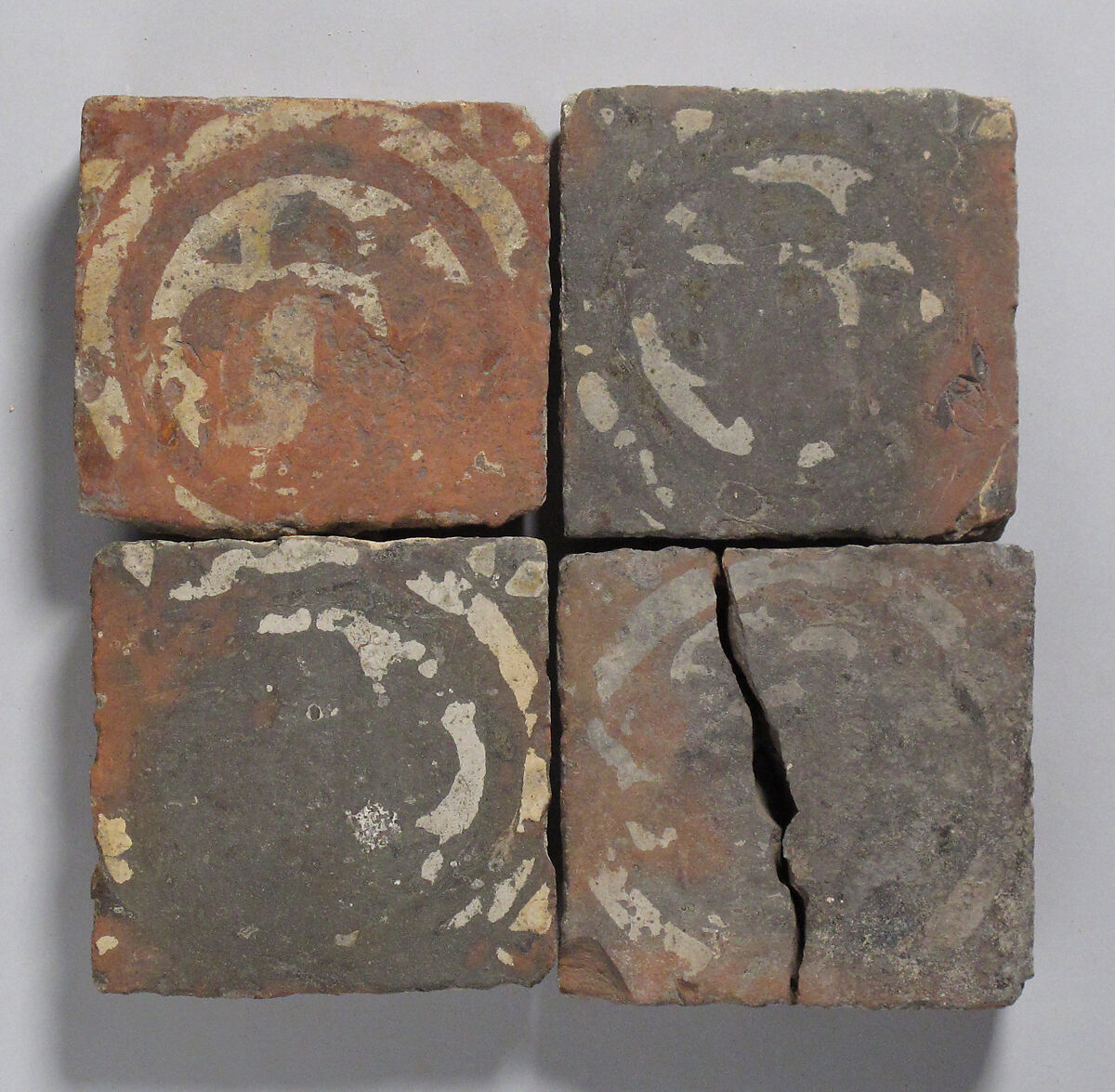 Tile, Glazed earthenware, French